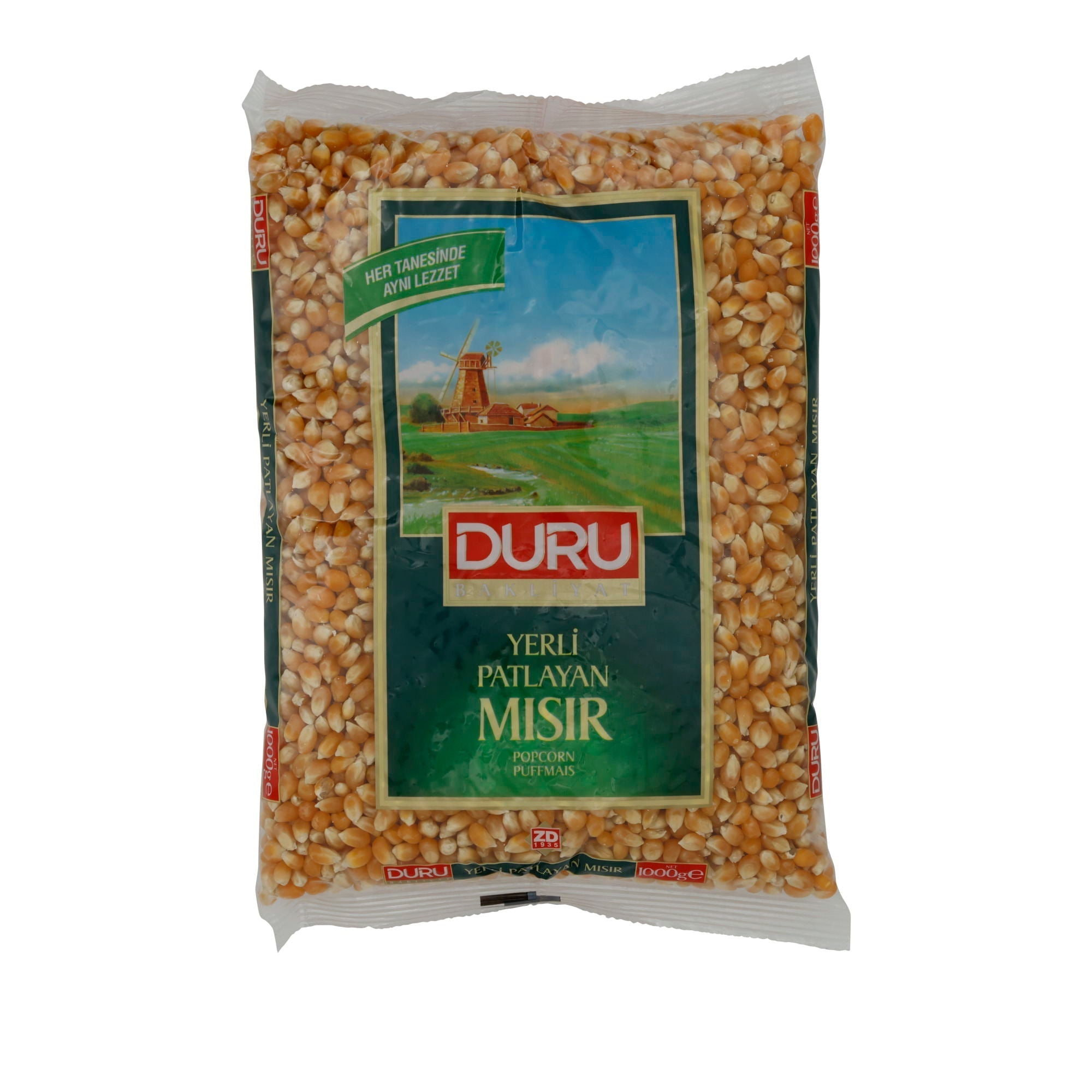 Puffmais Duru | Popcorn Mais | Hochwertig, für frisches Popcorn | 1 kg DURU